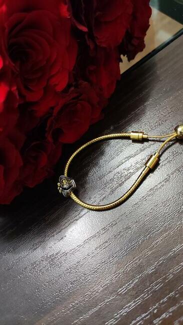 Bransoletka regulowana modułowa z zawieszką Charms Korona