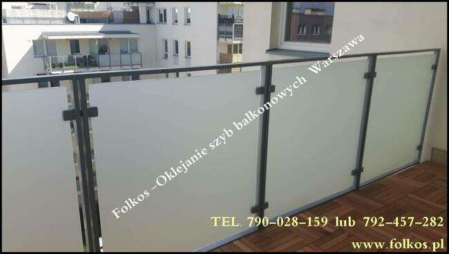 Oklejanie szyb balkonowych Warszawa -Folie na Balkony Wwa