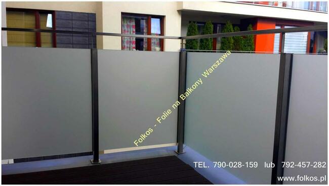 Oklejanie szyb balkonowych Warszawa -Folie na Balkony Wwa