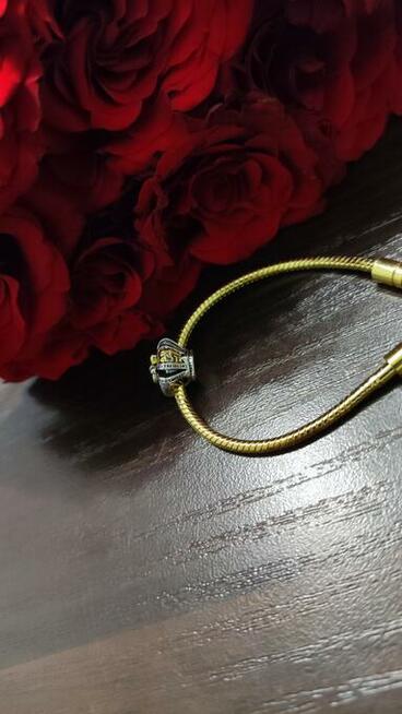 Bransoletka regulowana modułowa z zawieszką Charms Korona