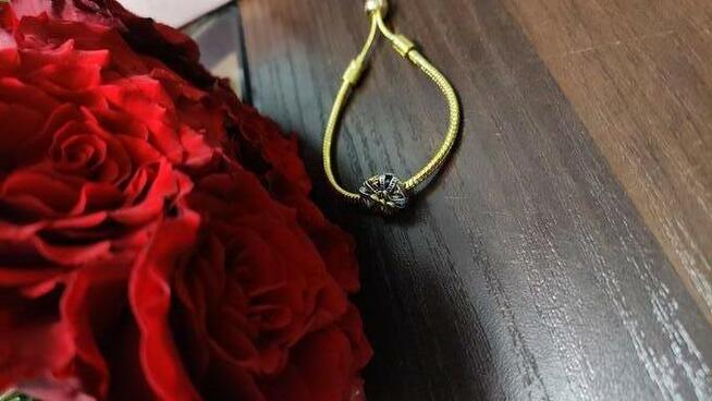 Bransoletka regulowana modułowa z zawieszką Charms Korona