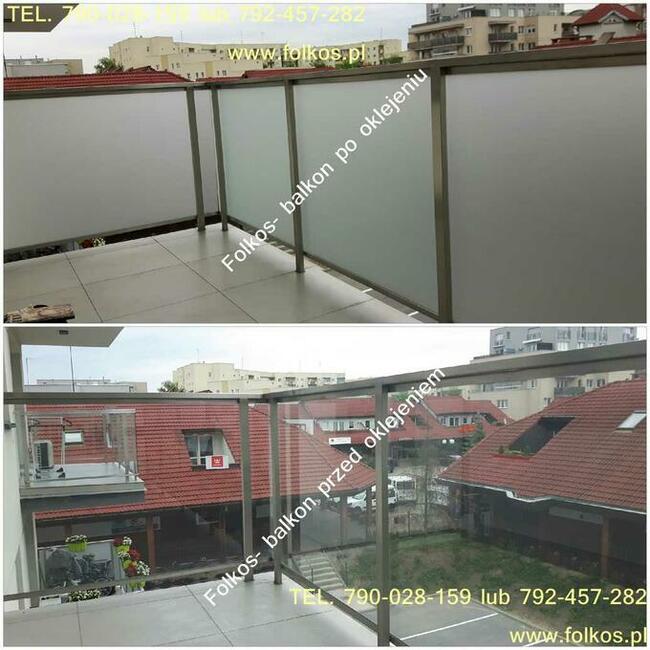 Oklejanie szyb balkonowych Warszawa -Folie na Balkony Wwa