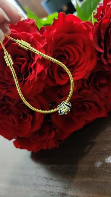 Bransoletka regulowana modułowa z zawieszką Charms Korona