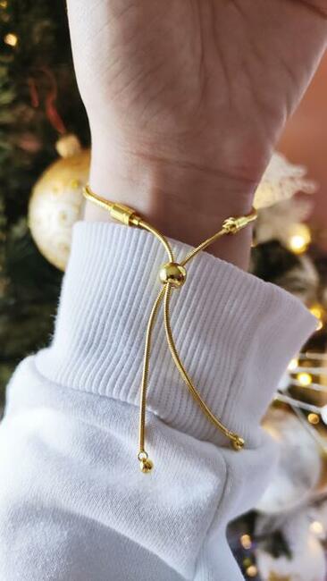 Bransoletka pandorka regulowana ZŁOTA do charmsy zawieszki