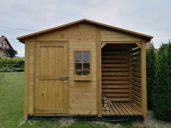 Drewutnia 1,14 x 1,1m + domek narzędziowy 2 x 1,1m