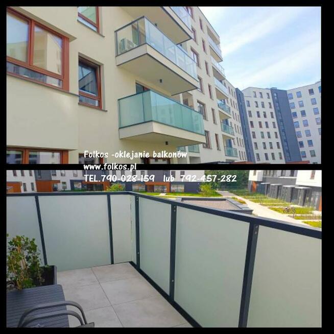 Folia matowa na szklane balustrady balkonowe Oklejamy balkon