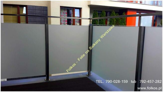 Folia matowa na szklane balustrady balkonowe Oklejamy balkon