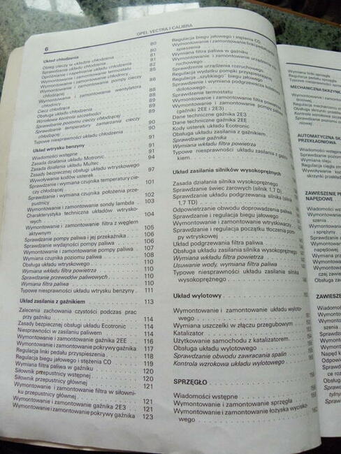 Opel Vectra i Calibra Sam naprawiam samochód .