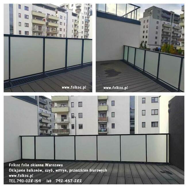 Folia matowa na szklane balustrady balkonowe Oklejamy balkon
