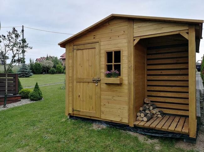 Drewutnia 1,14 x 1,1m + domek narzędziowy 2 x 1,1m