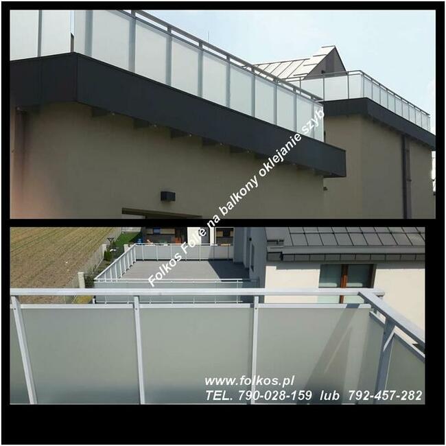 Folia matowa na szklane balustrady balkonowe Oklejamy balkon
