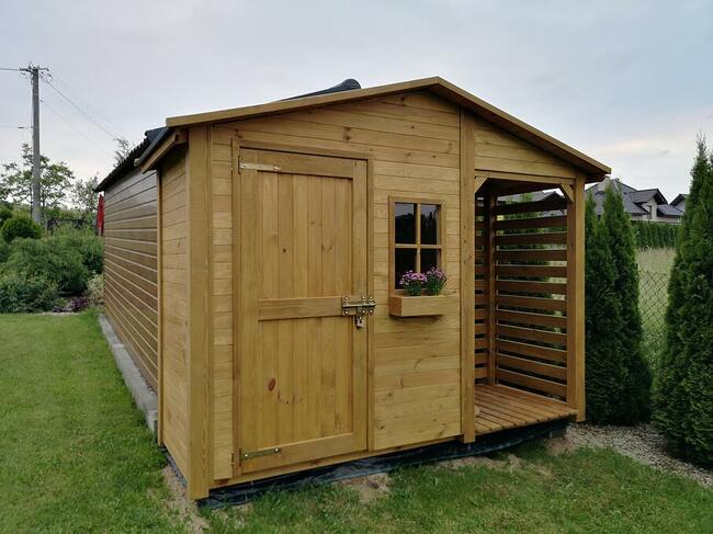 Drewutnia 1,14 x 1,1m + domek narzędziowy 2 x 1,1m