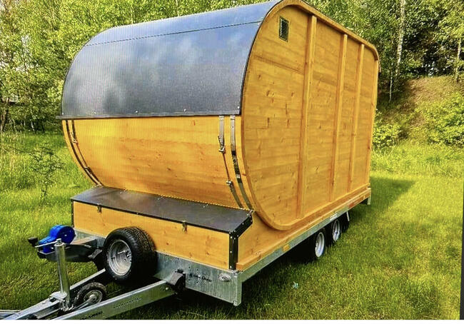 Sauna ogrodowa Balia mobilna SPA na przyczepie Panorama