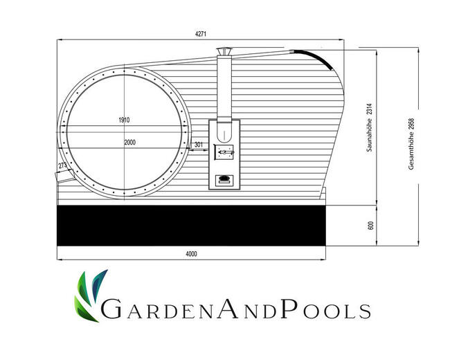 Sauna ogrodowa Balia mobilna SPA na przyczepie Panorama