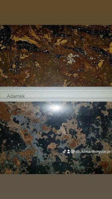 Szlachetne wyprawy ścienne imitujące marmur, granit.