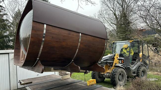 Sauna ogrodowa SPA Panorama 4 x 2,45 m przedsionek piec