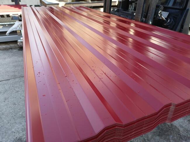 Blacha Trapezowa T-18 Czerwony Połysk 2 Gatunek