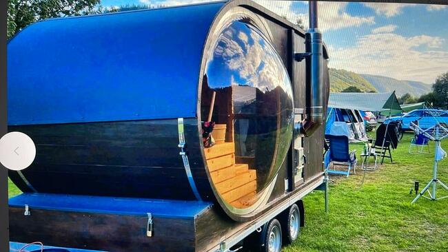 Sauna ogrodowa Balia mobilna SPA na przyczepie Panorama