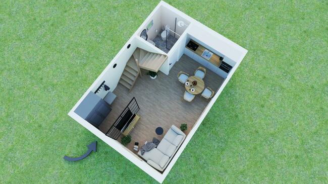 Dom szkieletowy całoroczny ocieplony parter + poddasze