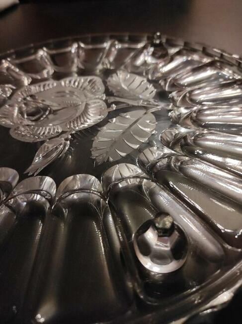 Talerz duży, patera - stary kryształ