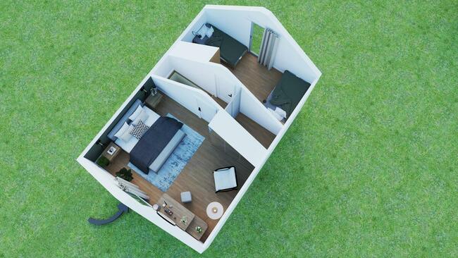 Dom szkieletowy całoroczny ocieplony parter + poddasze