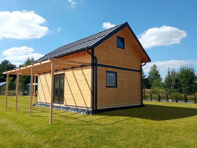 Dom szkieletowy całoroczny ocieplony parter + poddasze