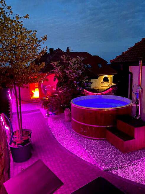 Balia ogrodowa Bania Beczka BE Ø 2m SPA LED 12 dysz