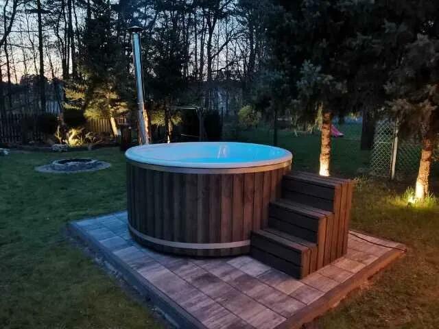Balia ogrodowa Bania Beczka BE Ø 2m SPA LED 12 dysz