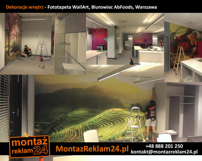 Druk i naklejanie fototapet Warszawa | MontazReklam24.pl