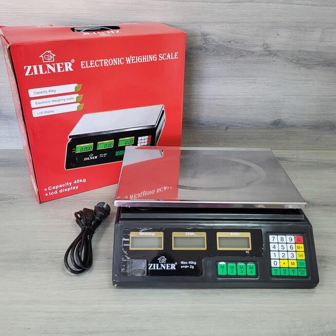 Waga Sklepowa Elektroniczna Targowa Kalkulacyjna 40kg 5g