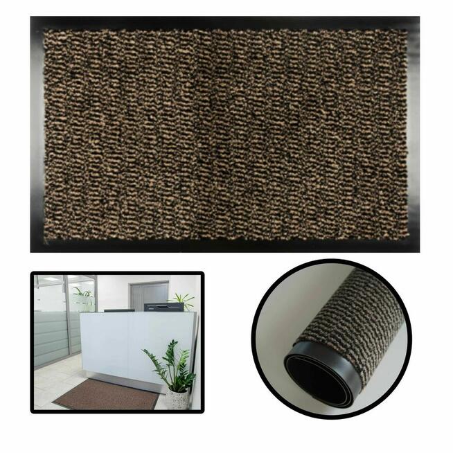 Wycieraczka mata wejściowa do butów 60X80 chłonna brąz