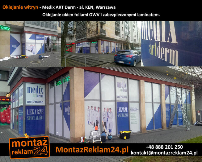 Oklejanie Okien Warszawa | MontazReklam24.p
