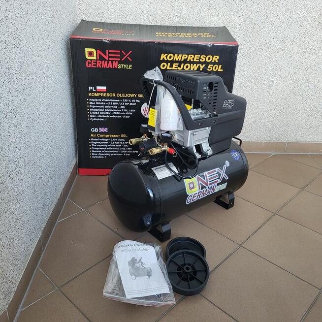 Kompresor Sprężarka 50l 8BAR 3,8KM 210L/Min 230V