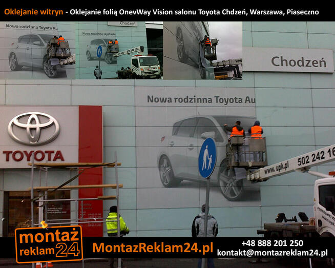 Oklejanie witryn okiennych Warszawa | MontazReklam24.pl