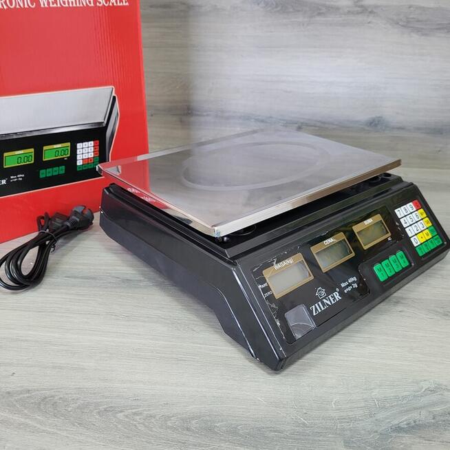 Waga Sklepowa Elektroniczna Targowa Kalkulacyjna 40kg 5g