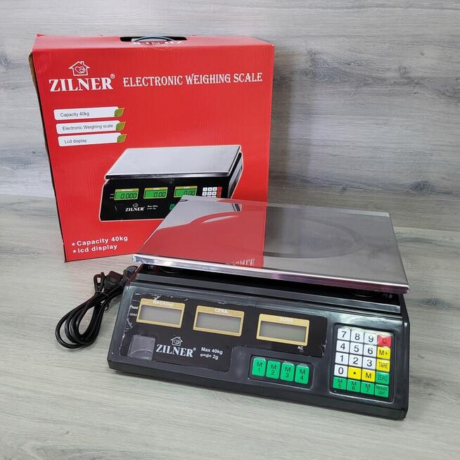 Waga Sklepowa Elektroniczna Targowa Kalkulacyjna 40kg 5g