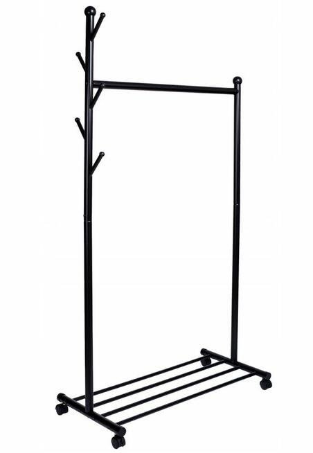 WIESZAK NA KÓŁKACH PÓŁKA STOJAK SZAFA