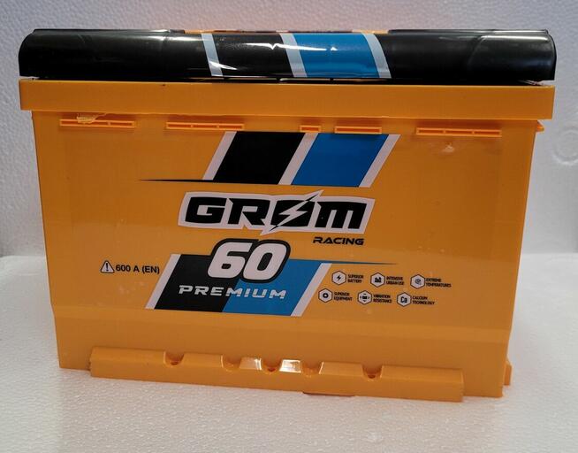 Akumulator Grom Racing 60Ah 600A EN PRAWY PLUS