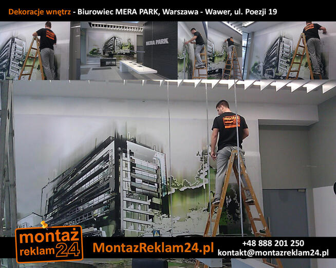 Wystrój wnętrz biur w dekoracje Warszawa | MontazReklam24.pl
