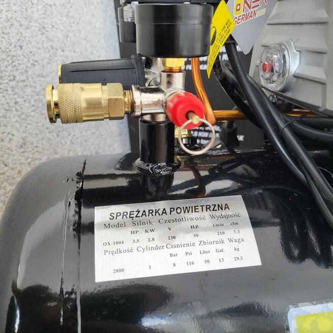 Kompresor Sprężarka 50l 8BAR 3,8KM 210L/Min 230V
