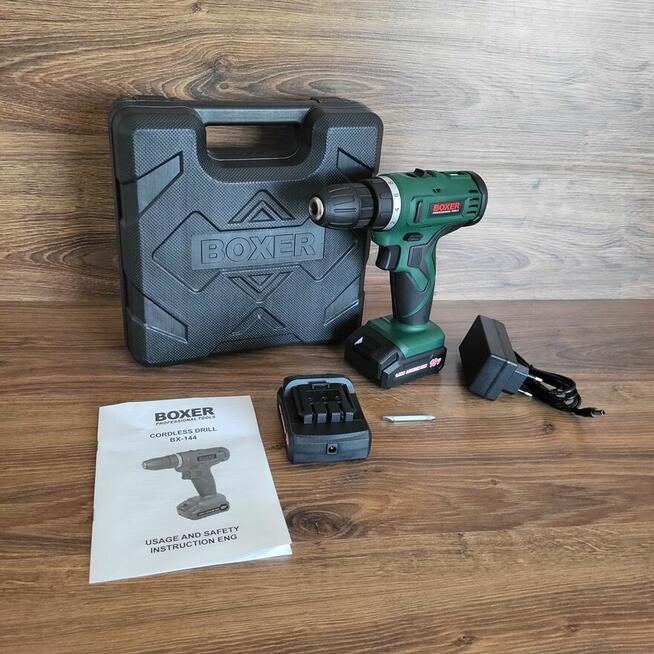 Wiertarko Wkrętarka Akumulatorowa Boxer 18V 2x2.0Ah