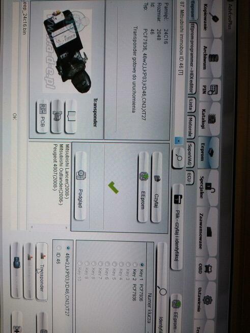 AKL wszystkie klucze zgubione Mitsubishi Lancer