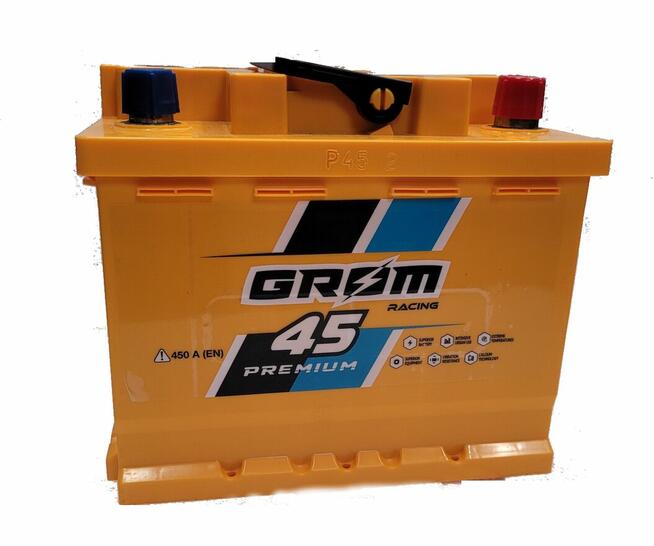 Akumulator Grom Racing 45Ah 450A EN PRAWY PLUS