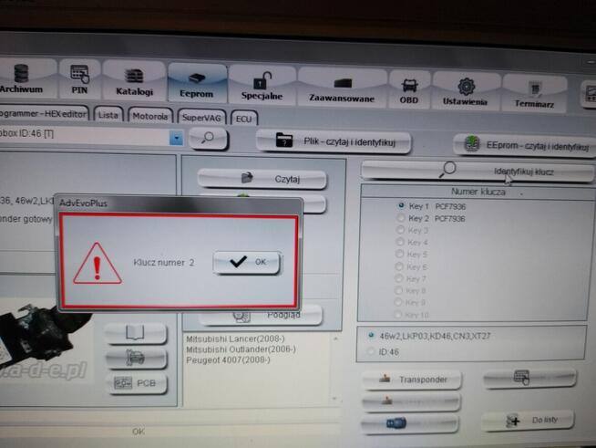 AKL wszystkie klucze zgubione Mitsubishi Lancer