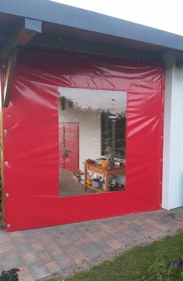 Plandeka z oknem na wymiar do altany i tarasu