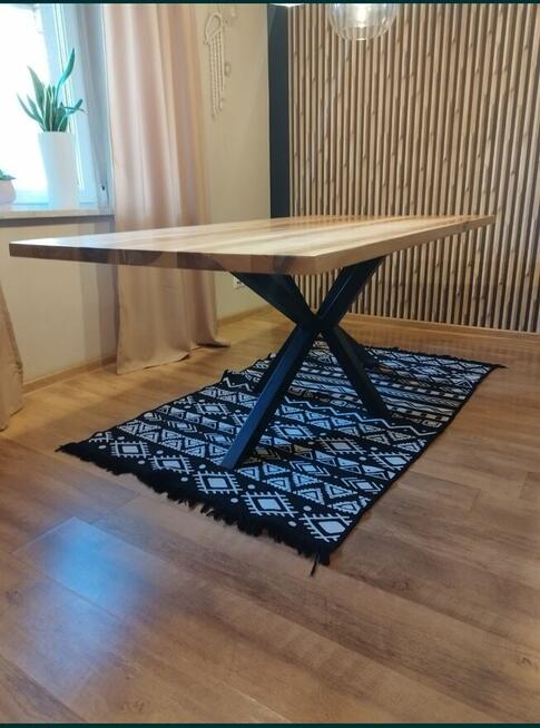 Stolik kawowy plaster drewna Unikat