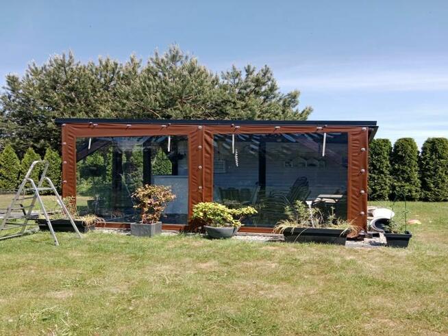 Plandeka z oknem na wymiar do altany i tarasu