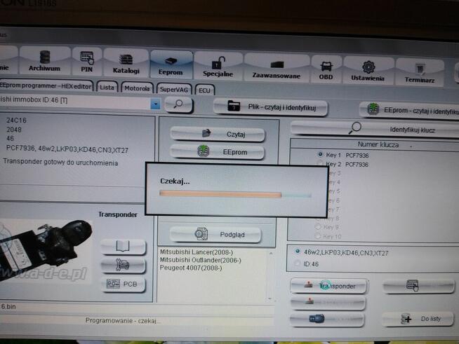 AKL wszystkie klucze zgubione Mitsubishi Lancer