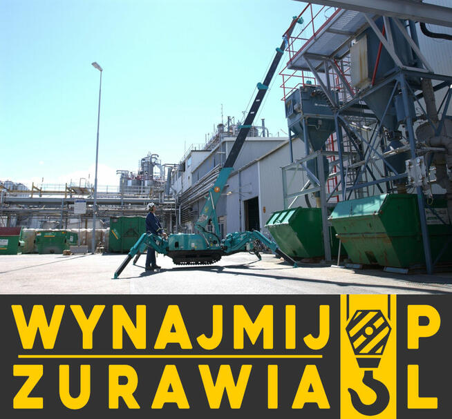 Mini żuraw Lubliniec, montaż okien, konstrukcji, elewacji