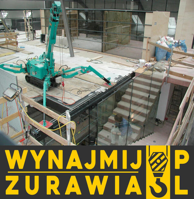 Mini żuraw Racibórz, montaż okien, konstrukcji, elewacji